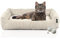 Rohrschneider Katzenbett Cordstoff mit Spielkugelset (Beige, breiter Cordstoff)