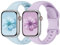 Yoohoo 2 Stück Silikon Armbänder kompatibel mit Apple Watch Armband 40mm 41mm 42mm 44mm 45mm 46mm 49mm für Damen Herren,Sport Ersatzarmband für iWatch SE Series 10 9 8 7 6 5 4 3 2 1 Ultra Ultra2