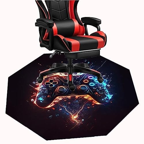 Office Gaming Chair Mat for Carpet Octagonal Anti-Slip Computer Chair Desk Chair Mat for Carpeted Floors for Home Office Gaming Room (Color : 2, Size : 80cm)