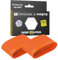 TAPEDESIGN – Schienbeinschonerhalter Grip Tapes aus Silikon, Fußball Männer, Frauen, Orange - Halterung für Fussball Stutzen, Stutzentape