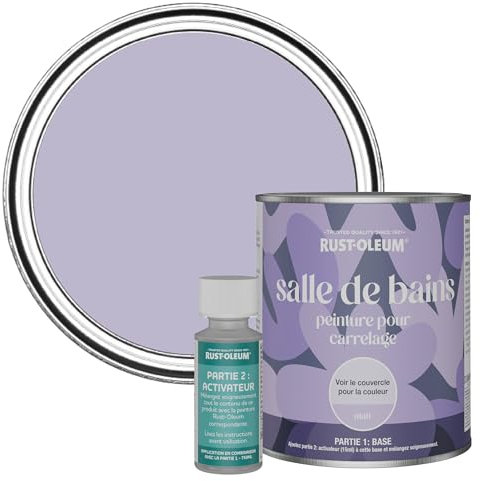 Rust-Oleum Purple Water-Resistant Bathroom Tile Paint In Matt - Wisteria 750Ml