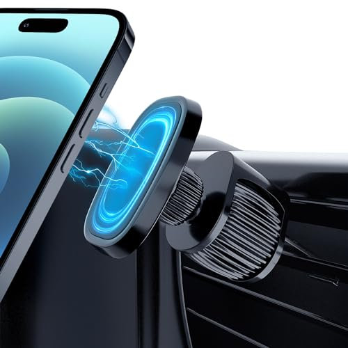 Viedouce Handyhalterung Auto Magnet, KFZ Handyhalter Auto Lüftung mit 6 Starke Magnet 2 Metallplatte, 360° Drehbar KFZ-Handyhalterung Universal iPhone 14/13/12 Samsung Huawei usw