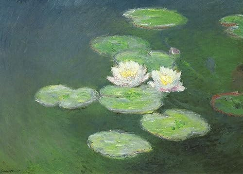 Kunstkarte Claude Monet Seerosen am Abend