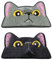2 Kätzchen-Stickereien, Schwarze Katzen-Aufnäher, Schwarze Denim-Aufbügelflicken, Katzen-Applikationsflicken, Katzen-Stickflicken, Katzenflicken Auf Kleidung