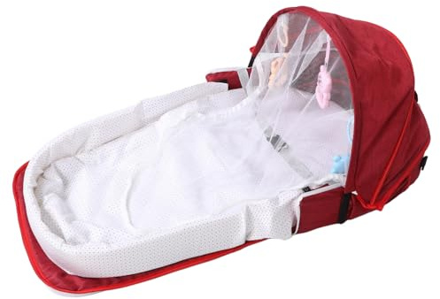 ifundom Berceau Pliable Portable Pour Garçon Fille Avec à Lit De Voyage Et Multifonctionnel Avec Auvent Pour Sorties Plein Air