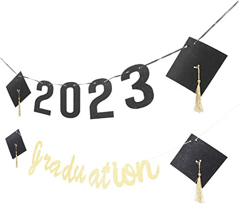 HOLIDYOYO 2 Sätze Abschlussfeier Dekorationen Party Ammer Dekorationen Für Wandbanner Hängende Verzierung Dekorationszubehör Für Den Abschluss Hängende Ornamente Für Partys Papier