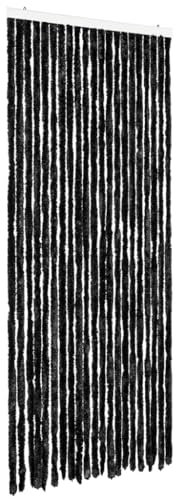 Tomostar Rideau de Porte Chenille, Rideau Anti Mouche pour Porte Moustiquaire Anthracite 90x220 cm Chenille