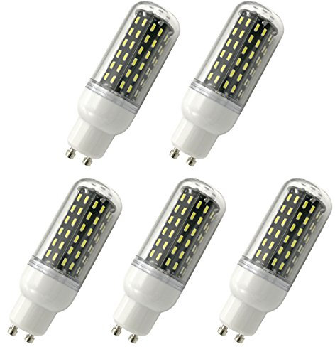 Aoxdi 5 Stück LED GU10 Energiespar Mais Leuchtmittel Birnen 9W, Kaltweiß,LED 9W Mais Licht Lampen 96 SMD 4014 GU10 Lampe, AC220-240V