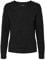 VERO MODA Damen VMDOFFY LS O-Neck Blouse GA NOOS 10201022, Black/Melange, XL