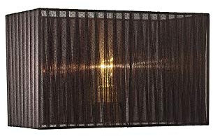 Diyas ILS31726 Florence Lampenschirm aus Organza, rechteckig, 380 x 190 x 230 mm, Schwarz