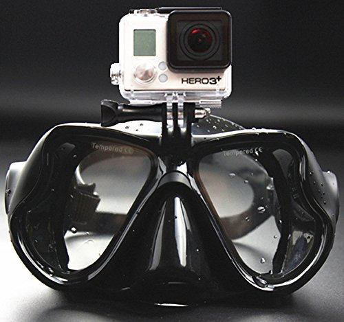 WOWDECOR Tauchmaske für Gopro Kamera Erwachsene Kinder mit Kurzsichtigkeit Kurzsichtig, Schnorchelmaske Taucherbrille Dioptrin Dioptrien Korrektur - alles schwarz (-3,5)