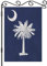 AOYEGO South Carolina Kleine Gartenflagge, vertikal, doppelseitig, 31,3 x 45,7 cm, amerikanischer Staat von South Carolina Flagge, flach, blau, Bauernhaus, Sackleinen, Hof, Außendekoration