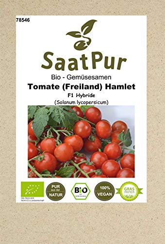 Bio Gemüse Samen Tomate Hamlet Freilandtomate ertragreich rot aromatische Tomaten für ca. 8 Pfl.