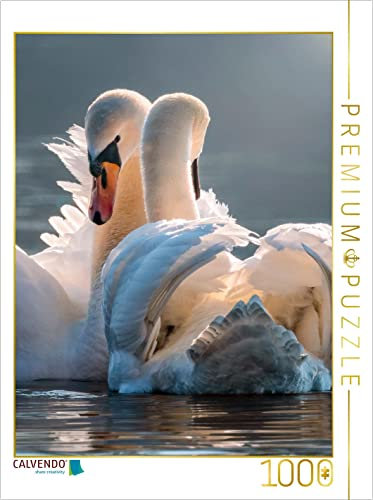 CALVENDO Puzzle Schwäne, Liebe verbindet 1000 Teile Lege-Größe 48 x 64 cm Foto-Puzzle Bild von Peter Roder