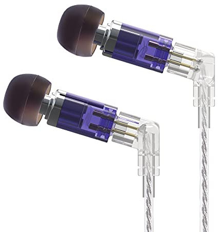 KBEAR Neon HiFi Stereo Earbuds In Ear Wired Earphones, Headphones with Knowles 29689 BA Drivers,Detached Cable, 2 PIN, Noise Cancellation, Sleeping, Computer, Moblile Phone(Purple,no Mic)
