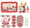 xwin sportseries Age 3+ 30 Pcs kids Tin Tea Set Party with Dessert candy muffin Toys Including Cups & Plates, Metal Teapot, Washable Dishes, Safe Material, For Little Girls Enhance Child Skills