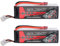 GOLDBAT LiPo Batterie 6000 mAh 14,8 V 4S 55C RC Akku Pack mit Deans T-Anschluss für RC Fahrzeugen im Maßstab 1/8 1/10, Autos, LKWs, Booten, Tankwagen, RC-Autos (2 Packungen)