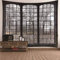EHOMERY Wandteppich Jungs Tapisserie Kit Schwarzgrau Fenster Und Baum Wandbehang Stoffbild Küchen Wanddekoration Wandschmuck Groß Schlafzimmer Wohnzimmer 210X140Cm