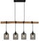 Lindby Pendelleuchte Elrond (Landhaus, Vintage Rustikal) aus Holz (4 flammig E27) - Deckenlampe Esstischlampe Hängelampe Hängeleuchte Wohnzimmerleuchte