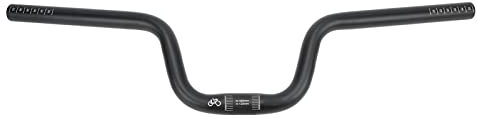 VBESTLIFE Fahrrad-Riser-Lenker, Durchmesser 25,4 Mm, Aluminiumlegierung, Fahrradlenker in Schwalbenform, Passend für Brompton-Faltrad, Schwarz(Heben Sie 120 mm / 4,7 Zoll an)
