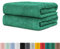 2er Pack Frottier Saunatücher Set 80x200 cm 100% Baumwolle, 2X Saunatuch, Strandtuch XXL Smaragd Grün