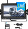 Hikity Stabile Digital Wireless Rückfahrkamera Funk Set mit 7 Zoll IPS Monitor AHD 1080P Rückfahrkamera IP68 Wasserdicht Nachtsicht Zwei Video Eingang für Auto SUV Van Truck 12-36V