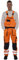 LABEL APPAREL Men's Hi Vis Bib & Brace Workwear Dungarees Adjustable Straps Work Dungarees For Men, Orange/Navy Colour, Size- L