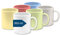 Juego de 6 tazas de café de plástico (juego de 6 tazas, grandes, multicolor, 350 ml), vasos de plástico con asa para camping, vasos para niños y personas mayores (reutilizables, sin BPA, aptos para