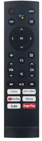 ALLIMITY Sprach Fernbedienung Ersatz passend für Hissense 4K Smart TV ERF3L90H, PX1 Pro, 100L5G DLT100B, 100L9G CINE100A