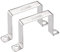 TA-VIGOR 2 soportes de conector en forma de U, soporte de acero inoxidable de 80 mm x 80 mm, abrazadera de tubo de acero inoxidable, abrazaderas de conducto resistentes para puerta, soporte de barra