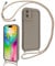 Coalbooliy Coque pour iPhone 16 6,1 avec Cordon de Collier Réglable, Etui Protection de la Caméra Silicone Souple TPU Antichoc Housse avec Corde Lanyard Cover pour Femmes Filles, Kaki
