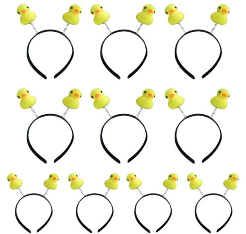 Lot de 10 bandeaux amusants en forme de canards - Pour maquillage et usage décontracté