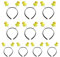 Lot de 10 bandeaux amusants en forme de canards - Pour maquillage et usage décontracté