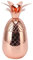 Pineapple Shape Stainless Steel Cocktail Shaker Large Capacity Exquisite Workmanship for Home (Rose Gold)