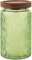 kiss me Green Glass Jars with Lids,1000ml/34oz Vintage Glass Storage Jars,Airtight Colored Mason Jar Biscuit Tin Cookie Tea Coffee Sugar Canisters Candy Jar for Kitchen Counter,Pantry (1 Pack-Green)