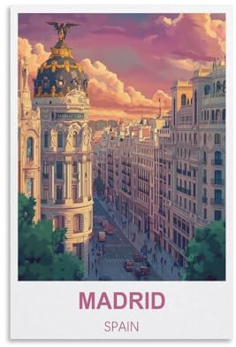 1000-Teile-Puzzles für Erwachsene Madrid, Spanien, 1000-Teile-Puzzles für Erwachsene Kinder, klassisches Familienpuzzle im Indoor-Bereich 26x38cm.