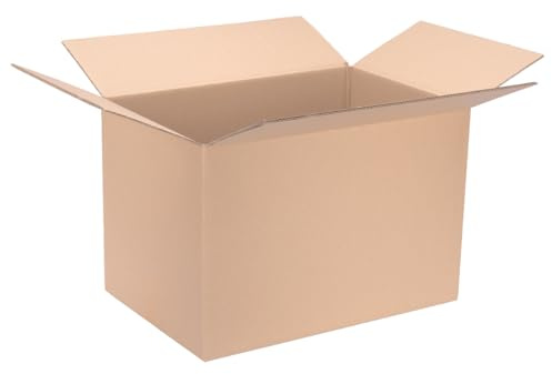 verpacking Faltkartons 600 x 400 x 400 mm variable Höhe KK 107 Braun [Größe und Stückzahl wählbar] 2-wellige Kartons Versand 5 Stück