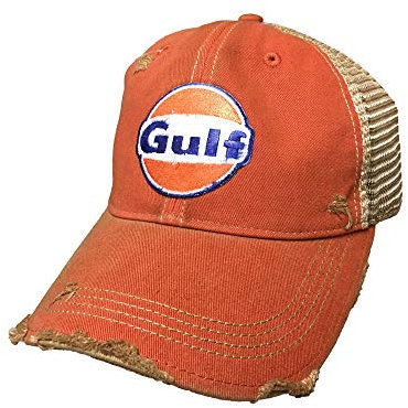 Gulf Verstellbarer Snapback-Hut im Used-Look, Distressed Orange, Einheitsgröße