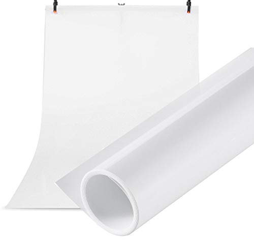 Selens PVC Hintergrund Fotografie 100x200cm Weiß Hintergründe Fotohintergrund Weiss Wasserdicht Matt Background für Fotostudio Portrait Produktfotografie Haustier Photography Backdrop