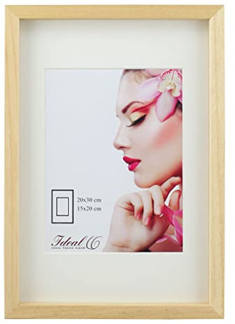 IDEAL TREND 3D Objektrahmen Holz Bilderrahmen Wanddeko Collage Poster Shirt Trikot Rahmen HR: Farbe: Natur | Format: 50x70