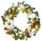 vidaXL Weihnachtskranz, Türkranz Weihnachten mit LED-Leuchten Christbaumkugeln, Adventskranz Dekokranz Weihnachtsdeko für Innne Außen, Grün 60cm PVC