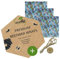 ecolly Bienenwachstücher 3er-Set (S, M, L), Bienenwachspapier, Beeswax Wrap, Plastikfrei & wiederverwendbar, OHNE Jojobaöl, inklusive Knopf & Baumwollfaden - Mosaic
