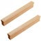 2 Stück Holz Möbelgriff Massiv Holzgriff Türgriff Hardware Griffe Beige Schrankgriff Schubladengriff für Tür Möbel Knöpfe Schubladen Schrank Kommoden,Dekoration(Hole distance:128mm)