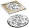 1 x Eco Boxed Cork Coasters - BW - Pretty Tree House Pattern Cute Home Drink Cup Mug Glass Table Mat #43660