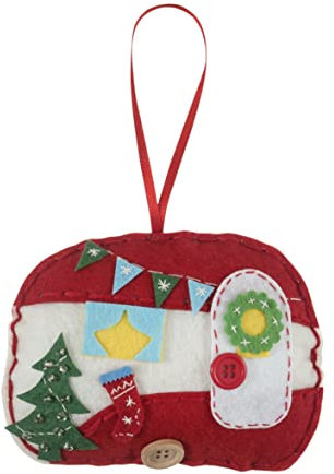Trimits Christmas Felt Decoration Kits, 9 x 11.5cm, Xmas Caravan, GCK169