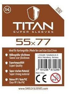 Shield Titan - 100 Super Sleeves für Kartengröße 55 x 77 mm