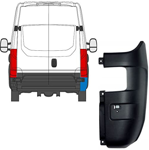 Für Iveco Daily 2014- Hinten Stoßstange/Rechts