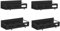 Luchs – 4er Set Magnetisches Regal für Kühlschrank aus Edelstahl, Hängeregal, Küchenregal, Gewürzregal, Kühlschrank Regal, Organizer inkl. 4 Haken (Schwarz / 4 er Set / 2 Verschiedene Größen)