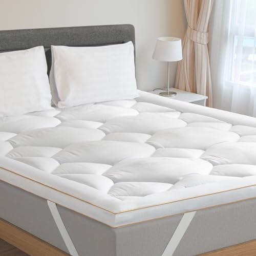 BedStory Microfaser Matratzenauflage 180x200 mit 4 Anti-Rutsch-Ecklaschen, Weicher Topper 180x200cm für besseren Matratzenkomfort, Maschinenwaschbar und faltbar für Gute Lagerung