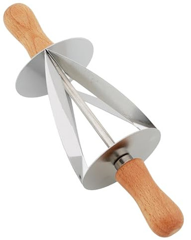 Rouleau à pâte à croissant | Coupe-pâte en acier inoxydable | Outil de coupe de pâte à pain, moule à croissant et emporte-pièce, outils de cuisson pour la découpe de croissants, biscuits et pain